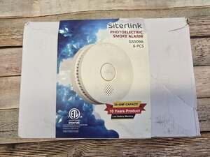 Siterlink Photoelectric Smoke Alarm GS509A 6 Pack Smoke Alarm White New